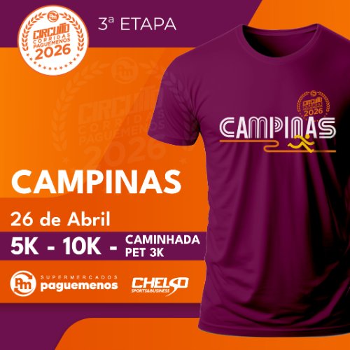 CIRCUITO DE CORRIDAS PAGUE MENOS - 3ª ETAPA CAMPINAS 2026