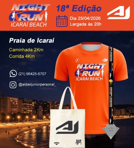 NIGHT RUN ICARAÍ BEACH - 18ª EDIÇÃO 2026 - NITERÓI RJ